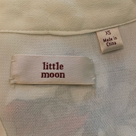 Aritzia Little Moon White Floral Blouse - Picture 3 of 8